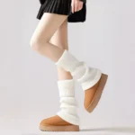 Metal Tag Ribbed Leg Warmers - Image 10