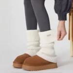 Metal Tag Ribbed Leg Warmers - Image 8