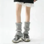 Metal Tag Ribbed Leg Warmers - Image 9
