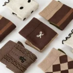 Women’s Brown Cotton Slouch Socks - Image 12