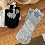 Egg Cat Cartoon Mid-Calf Cotton Socks - Image 18