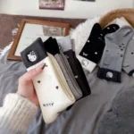 Cute Cat Embroidery Wool Mid-Calf Socks - Image 17