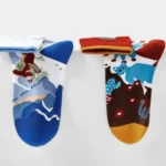 Retro Art Cotton Crew Socks - Image 11