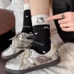Cute Cat Embroidery Wool Mid-Calf Socks - Image 14