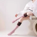 Korean Cute Polka Dot Color Block Slouch Socks - Image 5