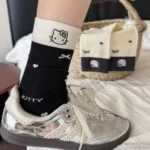 Cute Cat Embroidery Wool Mid-Calf Socks - Image 7