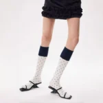 Korean Cute Polka Dot Color Block Slouch Socks - Image 10