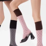 Korean Cute Polka Dot Color Block Slouch Socks - Image 12