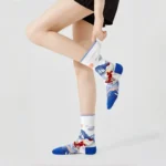Retro Art Cotton Crew Socks - Image 5
