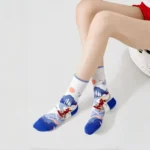 Retro Art Cotton Crew Socks - Image 6