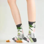 Retro Art Cotton Crew Socks - Image 7