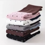 Korean Cute Polka Dot Color Block Slouch Socks - Image 17