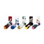 Retro Art Cotton Crew Socks