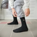 Retro Color Block Checkered Cotton Socks - Image 8