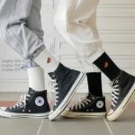 Retro Color Block Checkered Cotton Socks - Image 10