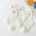 Retro Color Block Checkered Cotton Socks - Image 12