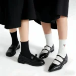 Retro Color Block Checkered Cotton Socks - Image 11