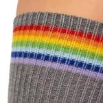 Plus Size Grey Striped Relax Stretch™ Socks - Image 7