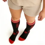 Black and red double-spun Easy Stretch™ socks - Image 8