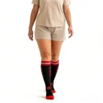 Black and red double-spun Easy Stretch™ socks - Image 2