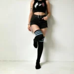Black & Light Blue Stripes Relax Stretch™ Socks - Image 8
