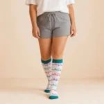 White EKG Knee-High Socks - Image 2