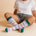 White EKG Knee-High Socks - Image 5