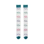 White EKG Knee-High Socks