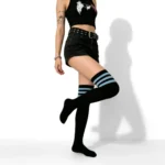 Black & Light Blue Stripes Relax Stretch™ Socks - Image 9