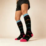 Sky Blue Wave Knee-High Socks - Image 6