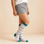 White EKG Knee-High Socks - Image 3