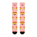 Pink heart "Elastic™" style socks