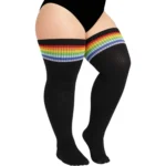 Black color striped™ thigh-high stockings - Image 11