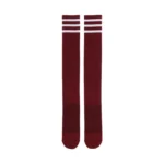 Burgundy & White Stripes Relax Stretch™ Socks