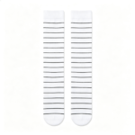 Black & White Striped Knee-High Socks