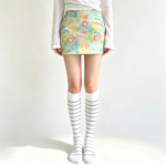 Black & White Striped Knee-High Socks - Image 4
