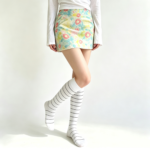 Black & White Striped Knee-High Socks - Image 3