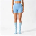 Blue & White Floral Knee-High Socks - Image 3