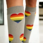 Grey Heart-shaped Stretchable™ Socks - Image 8