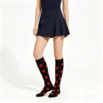 Black heart-shaped stretchable™ socks - Image 8