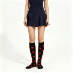 Black heart-shaped stretchable™ socks - Image 5