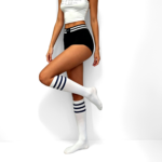 Blue 3-Stripe Knee High Socks - Image 6