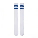 Blue 3-Stripe Knee High Socks